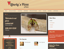 Tablet Screenshot of libertyspizzaofnatick.com